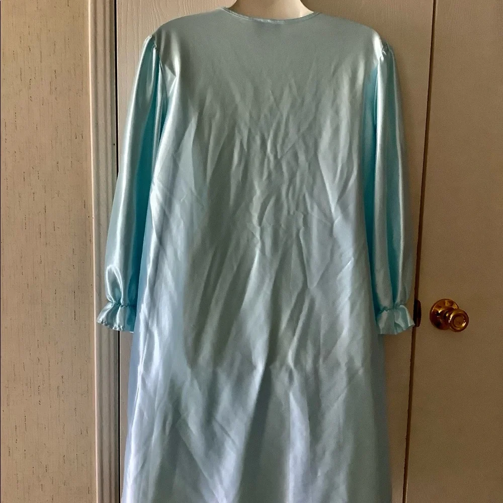 STARDUST Vintage satin babydoll nightgown Balloon Sleeves M lace🌷soft pretty